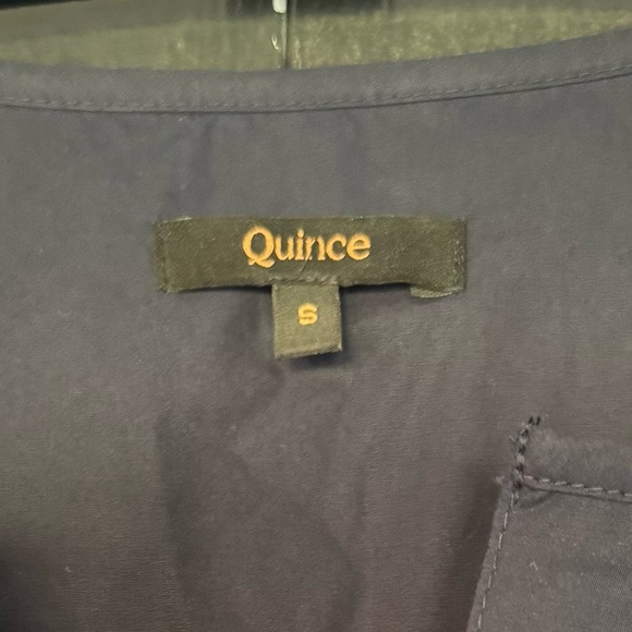 QUINCE • 100% Cotton Poplin Tiered Maxi Dress Navy size Small - Picture 10 of 10